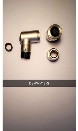 D8-W-M12-S=Gegenstecker M12, 8 Pin, gewinkelt