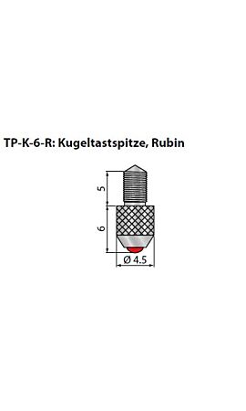  TP-K-6-R = Kugeltastspitze aus Rubin