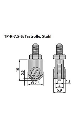  TP-R-7.5-S = Tastrolle aus Stahl