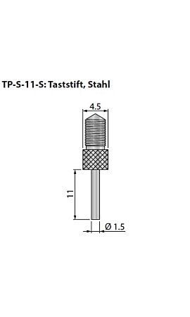  TP-S-11-S = Taststift aus Stahl