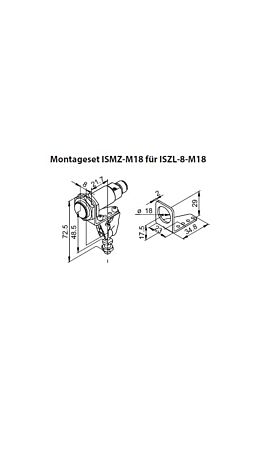 ISMZ-M18 = Set für Sensoren mit M18-Außengewinde