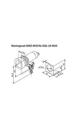 ISMZ-M30 = Set für Sensoren mit M30-Außengewinde