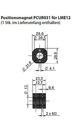 PCUR031 = 1 Positionsmagnet für LME12