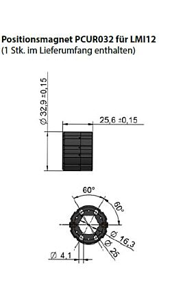 PCUR032 = 1 Positionsmagnet für LMI12