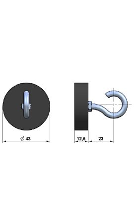 Seilzug Haftmagnet