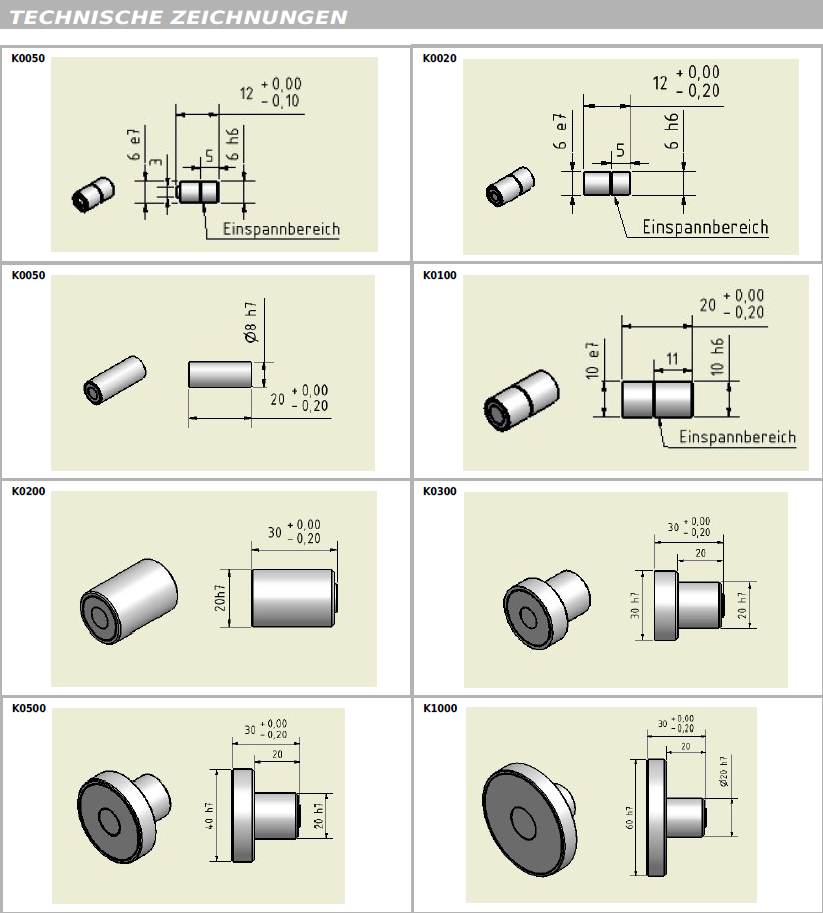 Kapazitiver-Sensor K1000, technische Zeichnung
